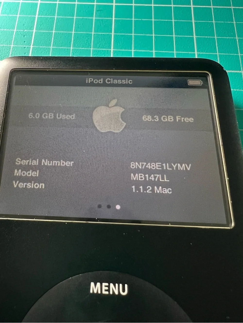 Apple iPod Classic 6th Generation MB147LL 80gb, black